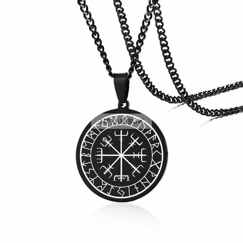 style7 Персонализированные лазерная Нержавеющая сталь, sigil of Lucifer Бафомет кулон Цепочки и ожерелья сатанизма Соломоновых Островов Viking ювелирные изделия - Окраска металла: style7