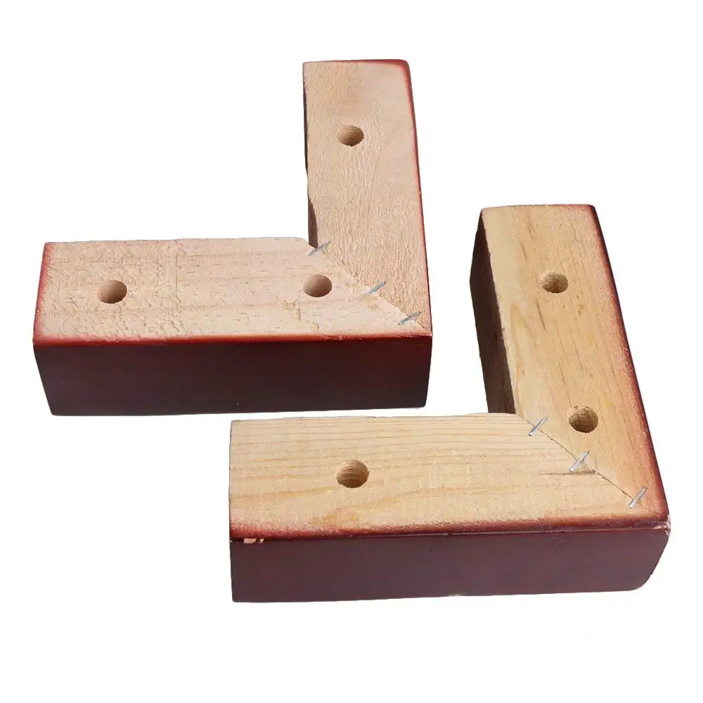 Деревянные ножки под прямым углом 15x5x5 см 100 кг 4 шт.|Мебельные ножки| |