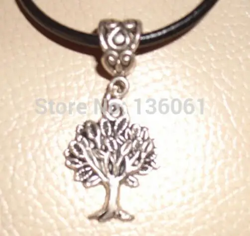 Винтажное серебряное ожерелье Hamsa of Fatima кулон Древо жизни кожаное с зубом
