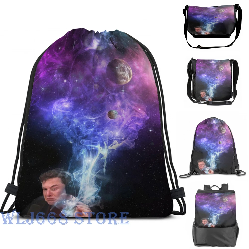 Забавные сумки через плечо с графическим принтом для женщин Элон мускус курения