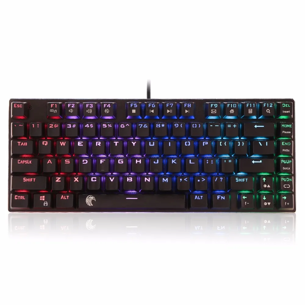 Механическая клавиатура TKL, алюминиевая игровая клавиатура со съемным кабелем и светодиодной RGB подсветкой, 81 клавиша, для планшета Huo Ji Z88