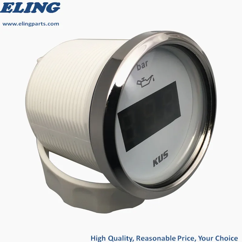 KUS 52 мм цифровой манометр для масла 0 10 бар морского авто с красной/Желтой