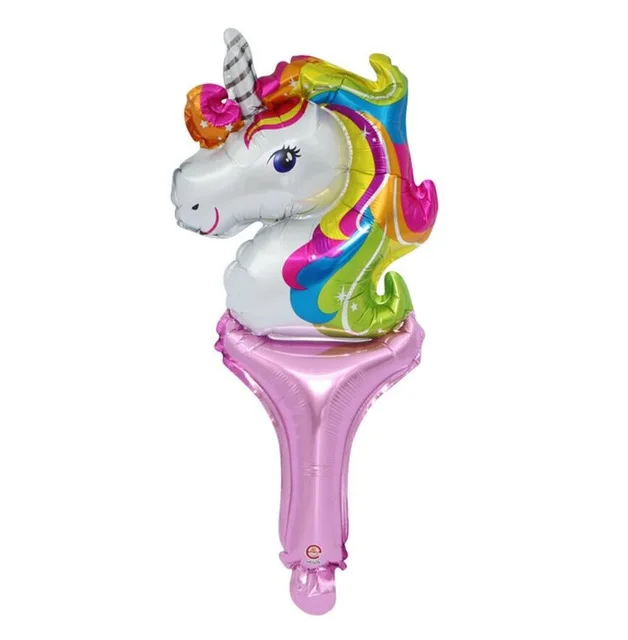 unicorn pink 1 Lucky 50 шт./лот мультфильм Heros KT Воздушные шары "Миньоны" палочки держатели надувные фольга Воздушные шары на день рождения вечерние принадлежности украшения - Цвет: unicorn pink 1