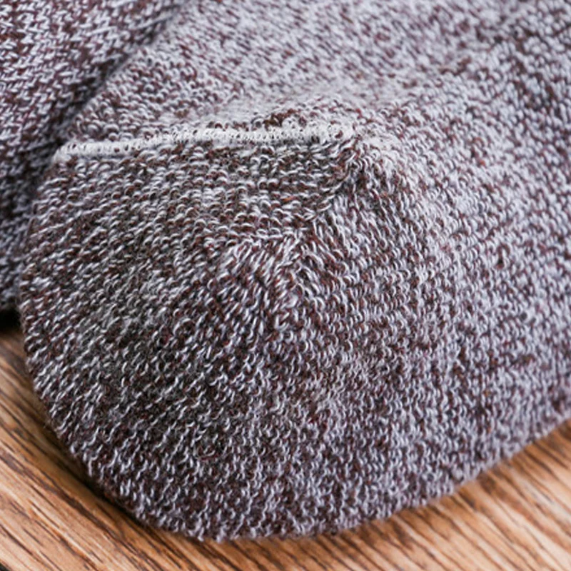 Мужские хлопковые махровые носки однотонные нескользящие из силикона винтажные