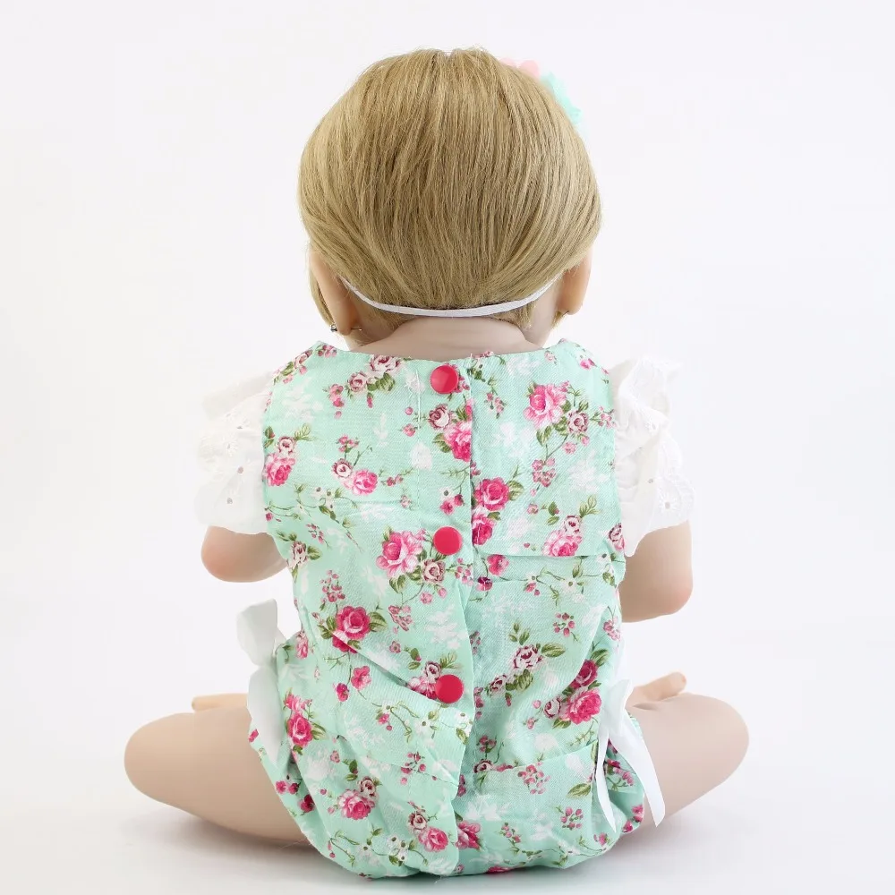 55 см полный силикона Reborn Baby Doll как настоящие виниловые сладкий Новорожденный