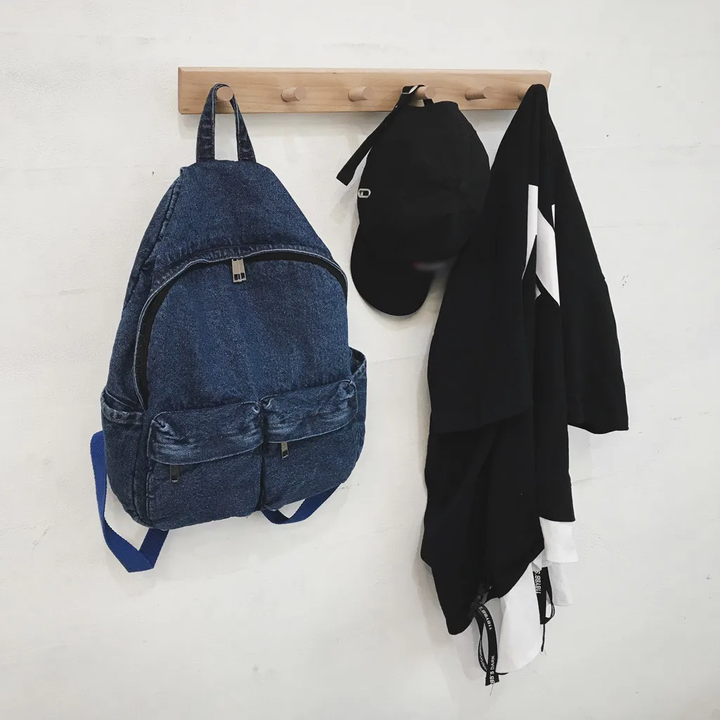 2019 Высококачественный винтажный Многофункциональный рюкзак из денима дорожная