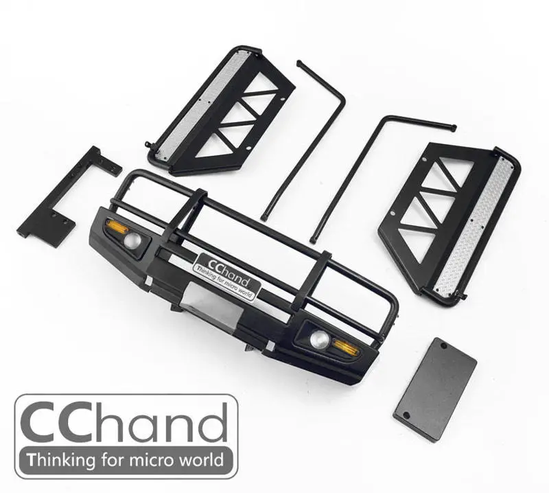 CChand 1/10 RC4WD LC70 ARB передний бампер + ползунки боковые планки черный P0000JVL|Детали и