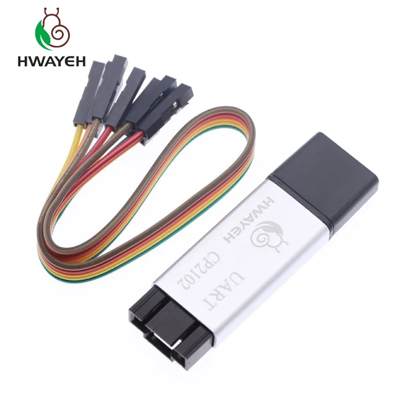 Алюминиевый корпус CP2102 USB 2 0 для TTL UART модуля 6 контактный последовательный