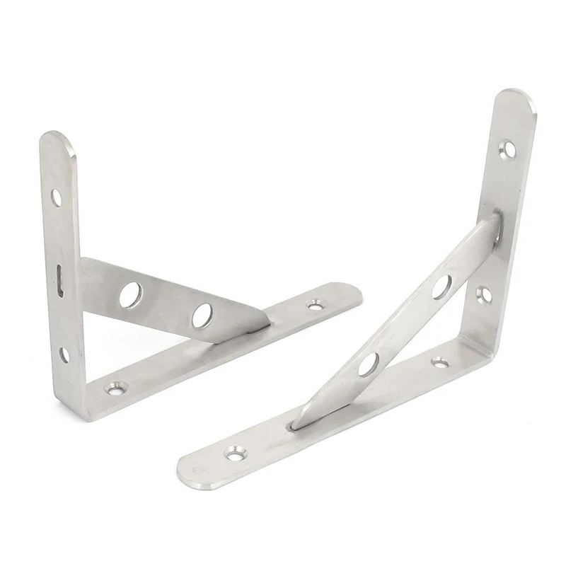 20mm Width Stainless Steel L Shaped Right Angle Shelf Brackets 2 Pcs | Обустройство дома