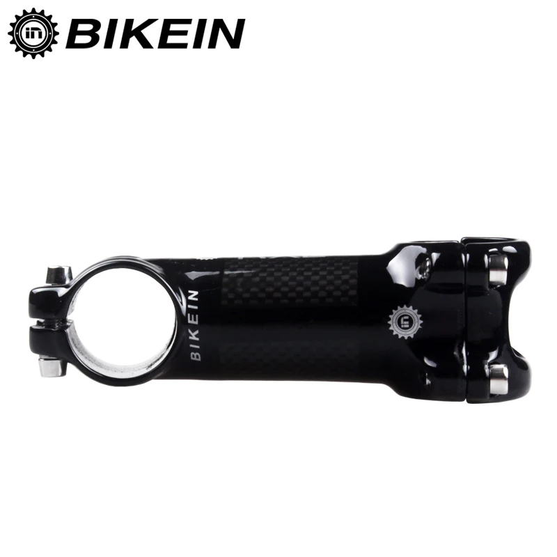 Bikein Сверхлегкий 130 г Глянцевая Дорожный велосипед стволовых Велоспорт Mountain Велосипедный вынос руля 3 К углерода+ алюминий для 31.8 мм Запчасти для велосипедов