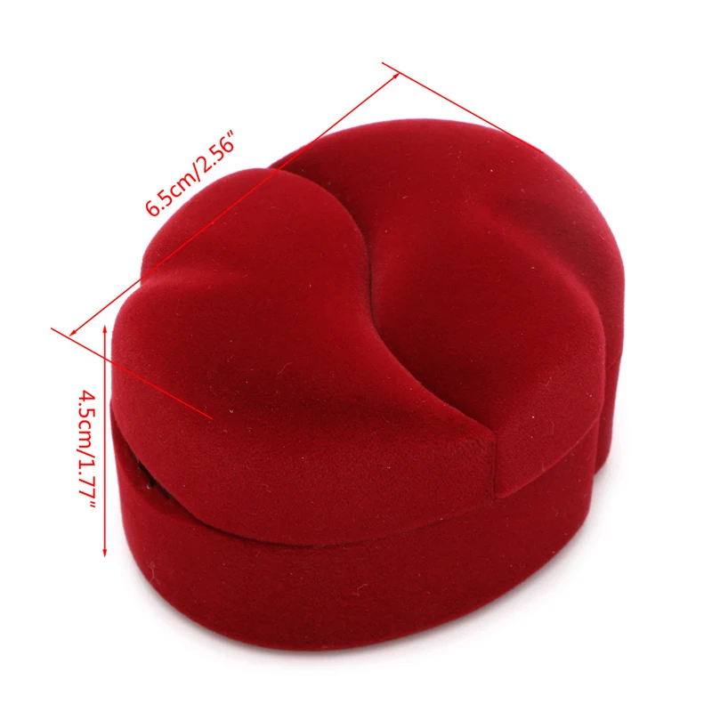 Новинка 1 шт. красный цвет бархат помолвка свадьба пара кольцо серьги ювелирные