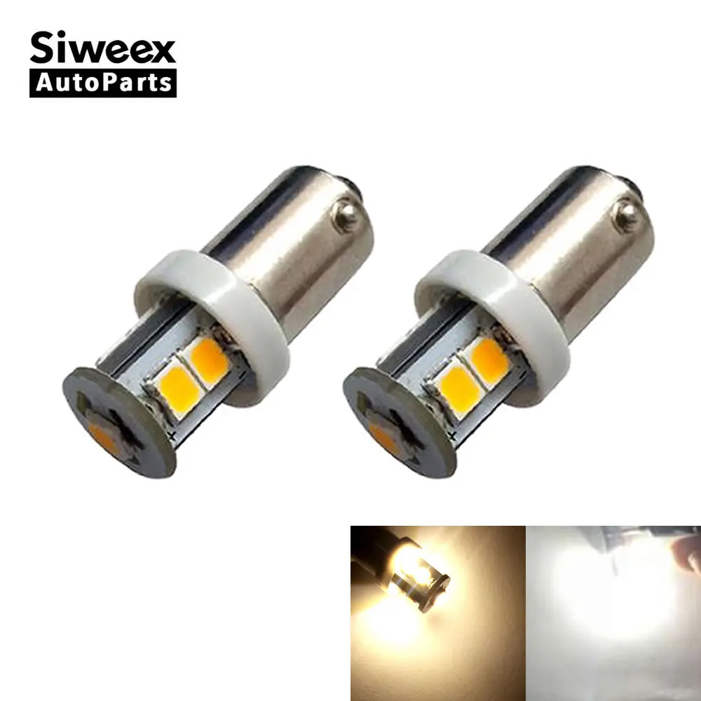 Автомобильные светодиодные лампы BA9S T4W 2 шт. 7 2835 SMD клиновидные боковые габаритные