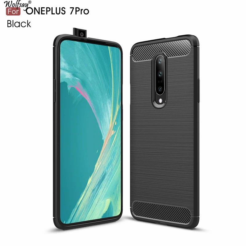 Wolfsay противоударный чехол для Oneplus 7 Pro Чехол One Plus 7Pro Мягкий ТПУ матовый Телефон