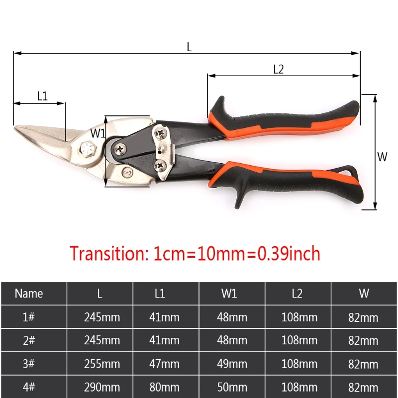 

Cutting Scissors Hand Tool Straight Curved Aviation Tin Snip Sheet Metal Shear