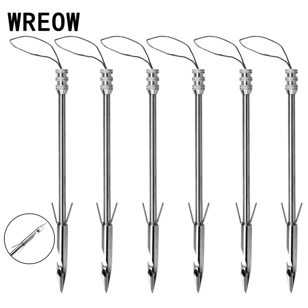WILDGEAR 6 шт. Нержавеющая сталь Arrowhead рогатки метательный дротик Охота стрельба