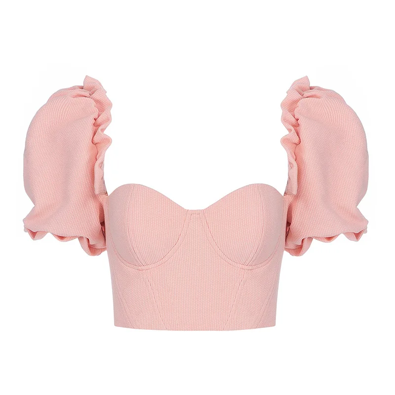 Max Spri 2019 Новое Сексуальное Женское платье с квадратным вырезом и пышными рукавами