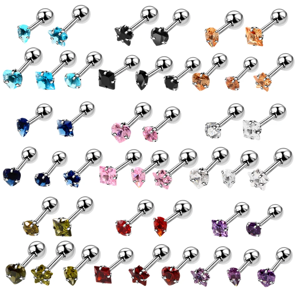 Серьги в виде спиральной хряща из стали 16 г 5 шт./лот|jewelry piercing|body jewelrybody jewelry piercing |