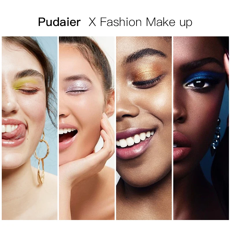 Палитра теней для век Pudaier мерцающие матовые тени с высоким пигментом дымчатые