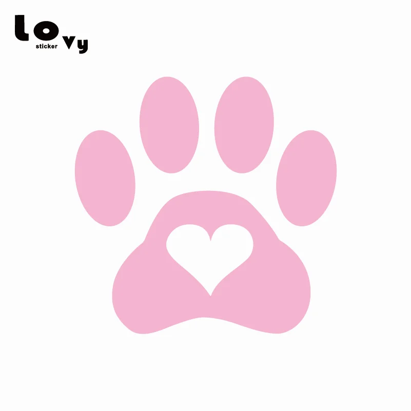 Love Dog отпечаток когтя виниловая Автомобильная мультяшная наклейка животное для