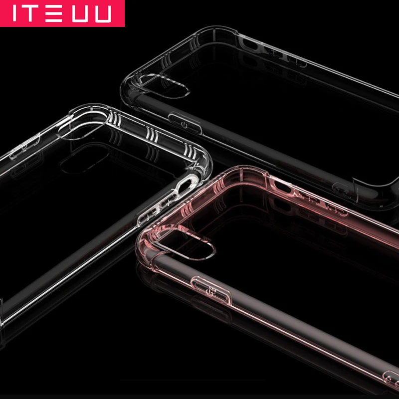 

ITEUU Thin Air Cushion TPU Anti-knock Case for iPhone X XS Max XR Cases Flexible Soft Clear Transparent Shockproof Back Cover