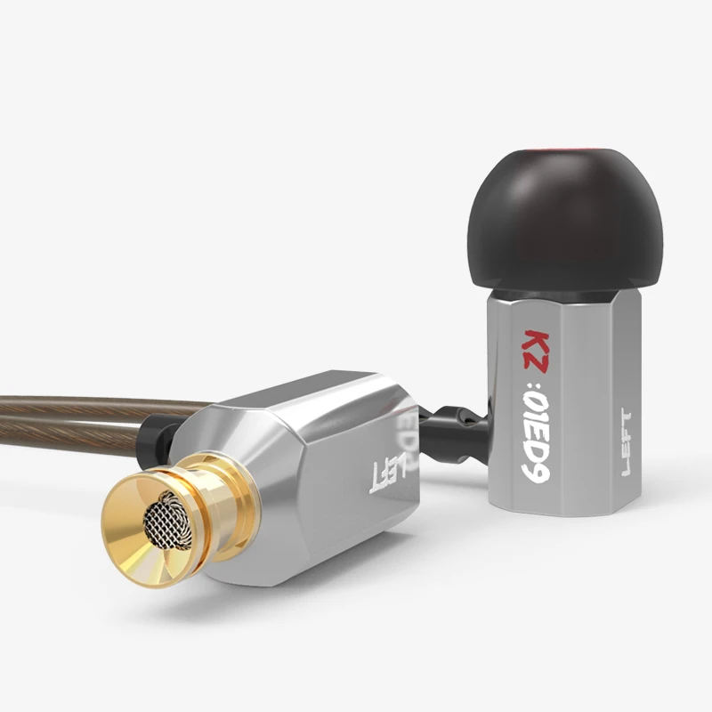 Плотным верхним ворсом KZ ED9 3 5 мм в ухо наушники тяжелый бас HIFI DJ стерео наушник