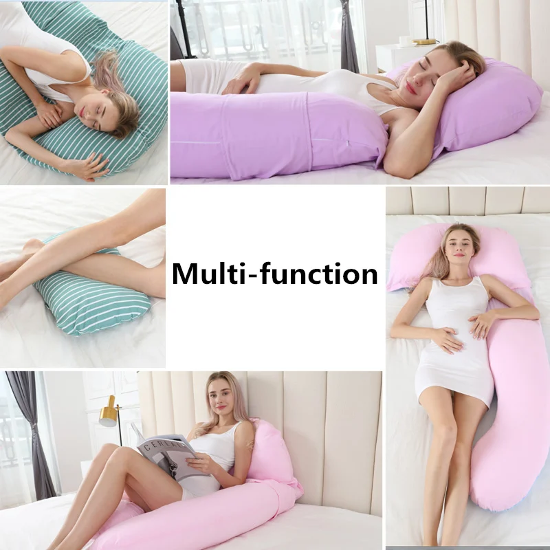 Cotton Side Sleeping Maternity Pillow Baby Protection Pregnant Women Cushions Breastfeeding Soft Body Pillows Waist Support Pads | Мать и