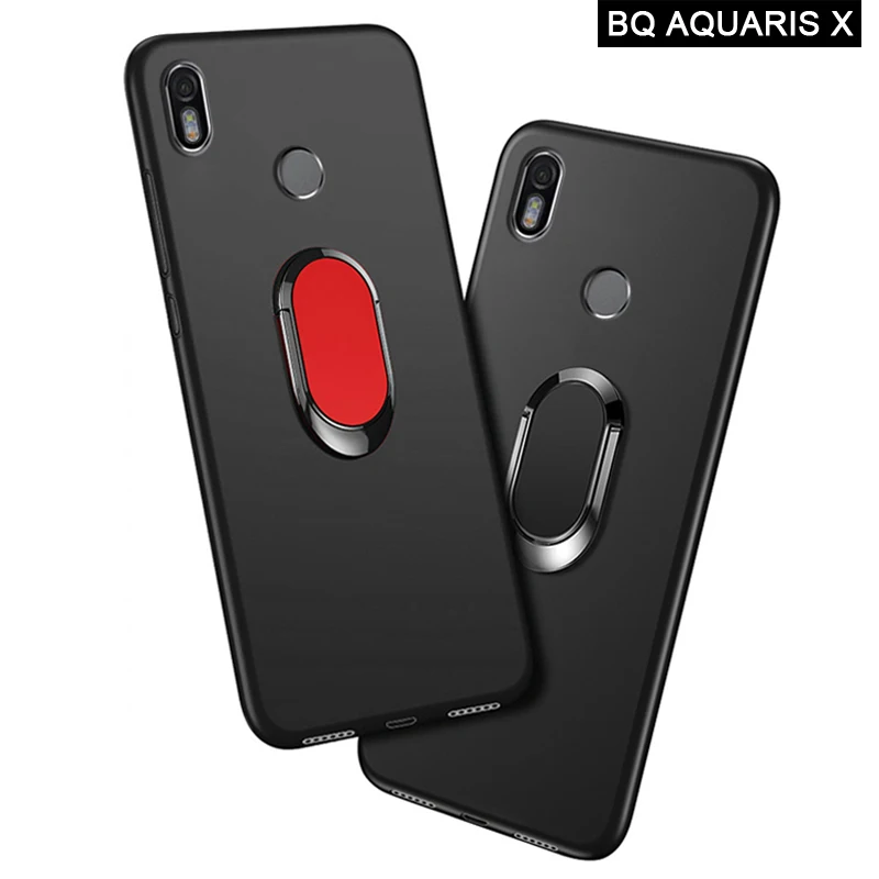 Чехол BQ Aquaris X роскошный мягкий черный силиконовый магнитный автомобильный