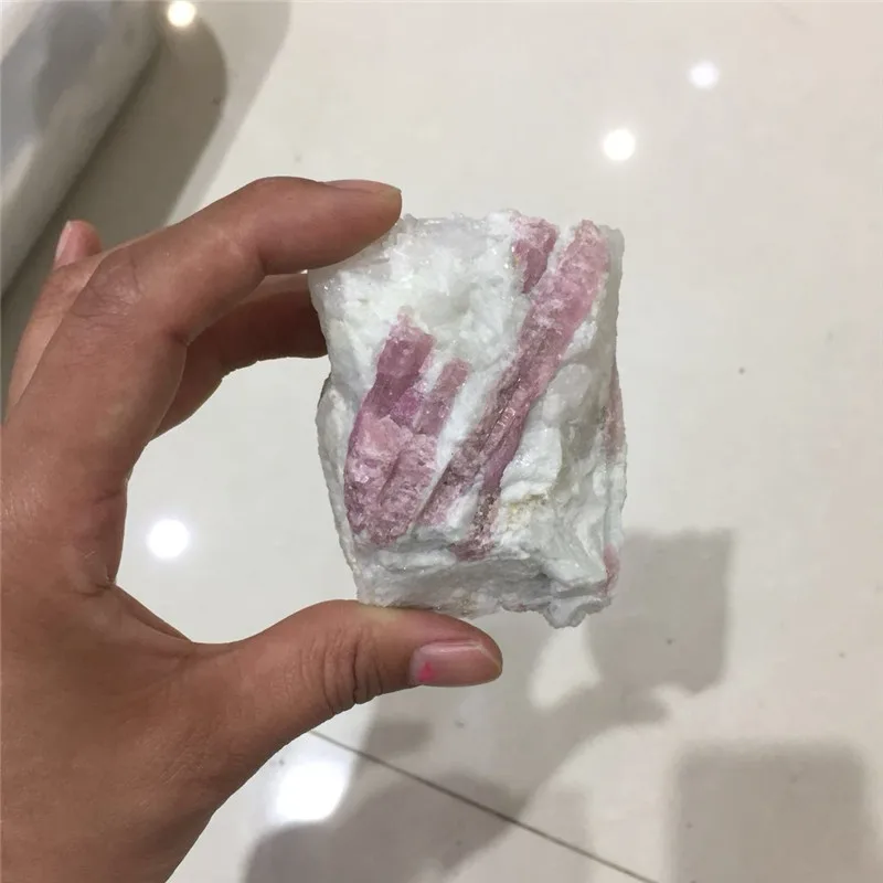 Натуральный Красный турмалиновый кристалл драгоценный камень грубые Рейки