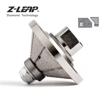 Z-LEAP Vaccum Brazed Diamond Hand Edge Profile Wheel E20 D65 M14 & 5/8-11 Thread Hand Shaping Wheel For Granite Marble Stone