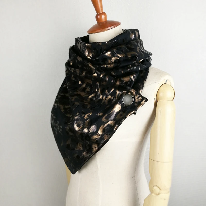 Женский роскошный брендовый шарф leo anvi модные кожаные шали и шарфы с леопардовым