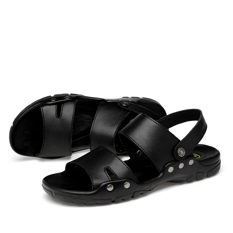 Воздухопроницаемая Мужская обувь размера плюс мужские сандалии летние шлепанцы