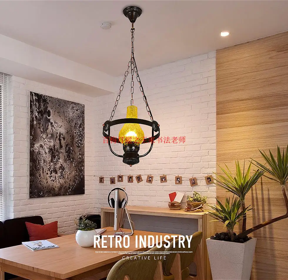 Винтаж ностальгические фонарь стилизованный под керосиновую лампу подвесной