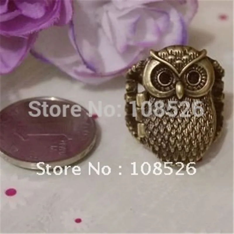Enze Бесплатная доставка Новый дизайн сова кольцо мозаика магнит может открыть |