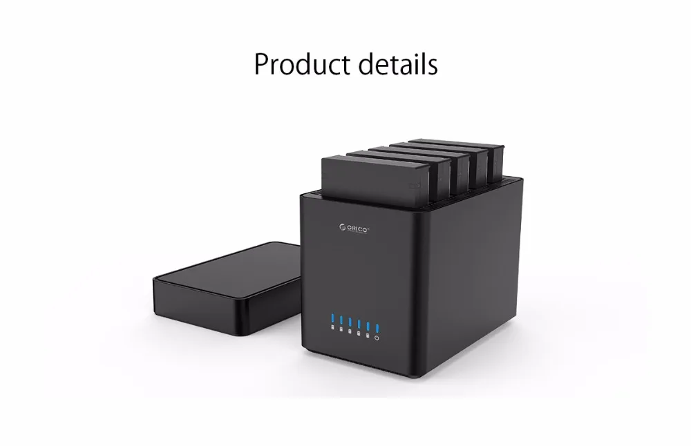 ORICO 5 Bay USB3.0 корпус для жесткого диска магнитного типа 3,5 дюймов док-станция для жесткого диска Поддержка 50 ТБ Макс 5 Гбит/с UASP 12 В адаптер