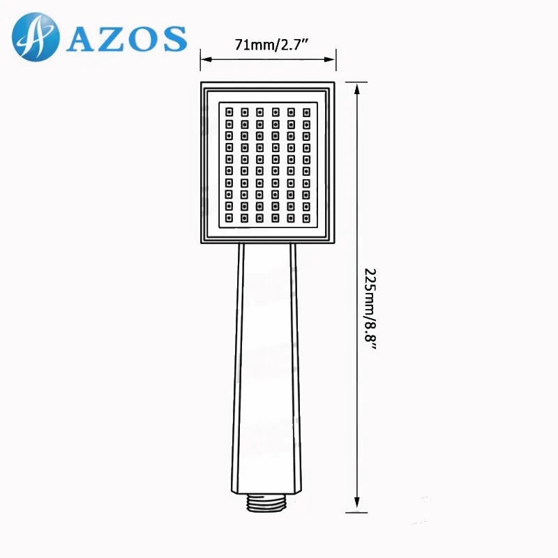 Ванная комната ручная душевая головка Туалет мебель ABS пластик хромированная
