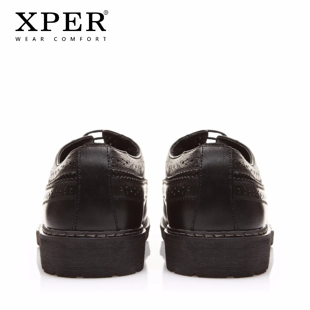 XPER/брендовые Мужские модельные туфли модные Броги из натуральной кожи Мужская
