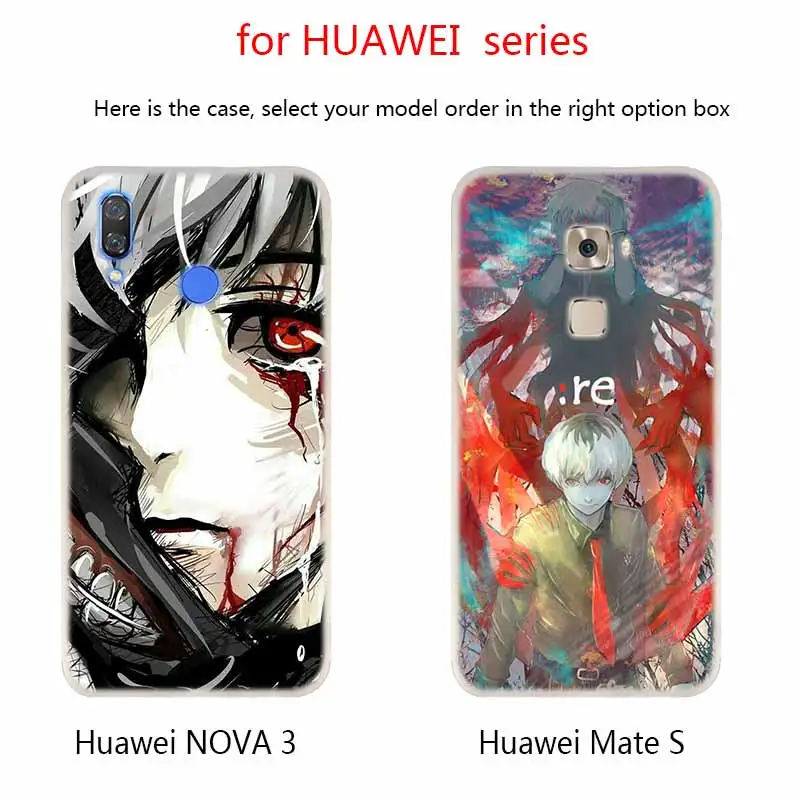 Аниме Tokyo Ghoul Мягкий силиконовый чехол для Huawei Mate 10 Lite 20 Pro 20X S Y5 2017 Y9 2018 2019 NOVA 3 3i 4