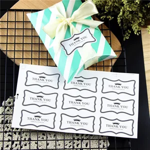 126 шт 5 листов Корона спасибо белого торта упаковки этикетки из крафтовой бумаги Стикеры выпечки Подарочные наклейки сделай сам Стикеры s