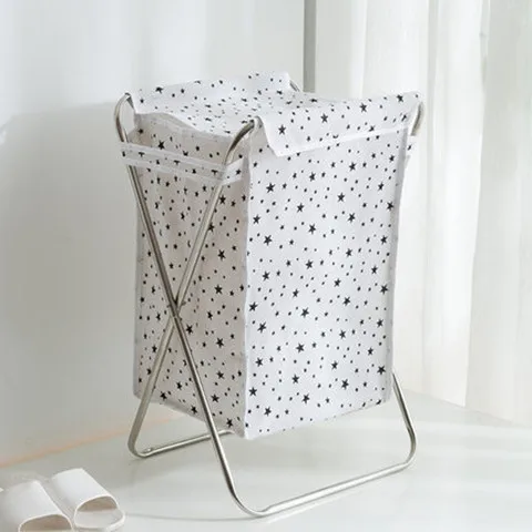 1 Foldable With Lid Large Laundry Basket Dirty Clothes Storage Basket Organizer Nordic Style Waterproof Laundry Hamper With Lid - Цвет: 1