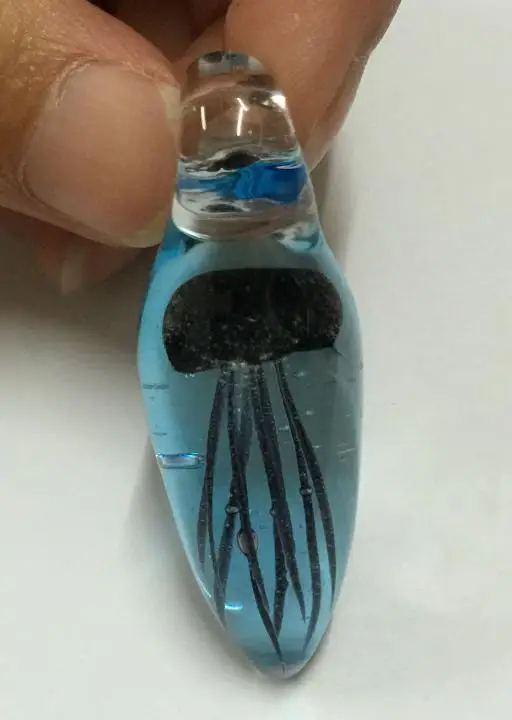 Винтажные красивые ювелирные изделия унисекс из голубого стекла с Медузой