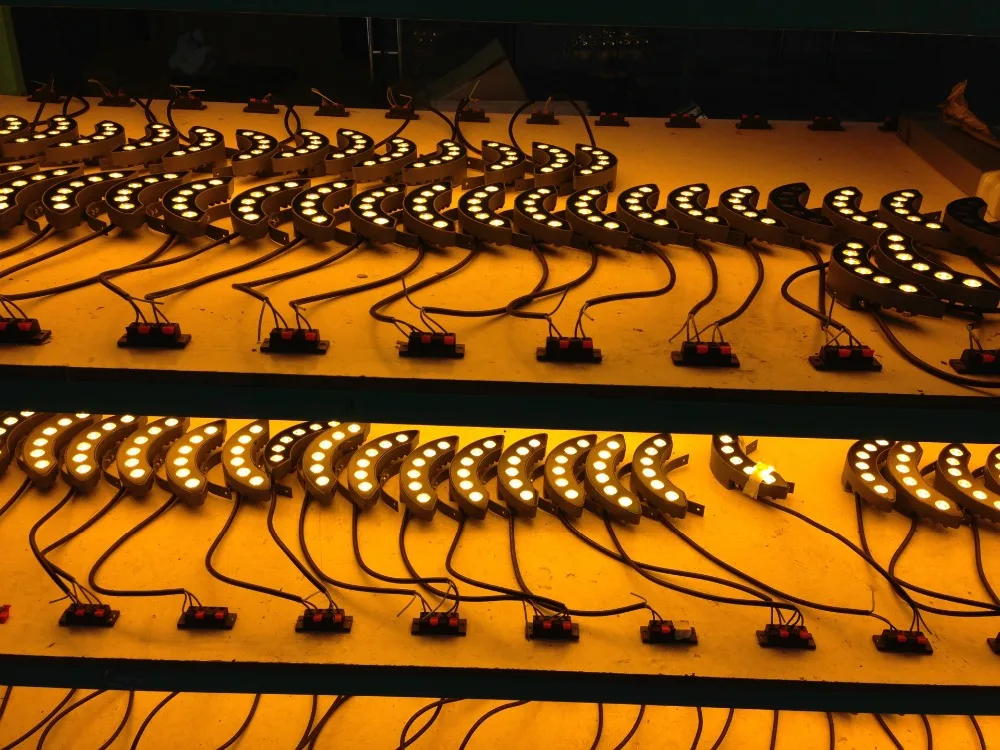 Открытый водонепроницаемый 5 Вт 6 Золотой Желтый светодиодный гофрированный