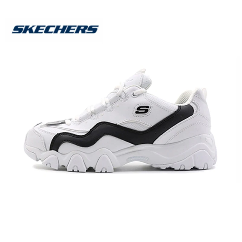 Женские легкие кроссовки Skechers 2019 de lites удобсветильник на толстой подошве дышащие