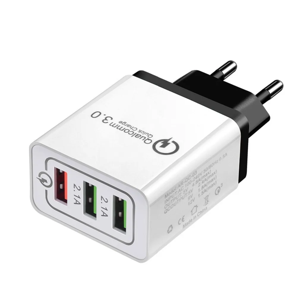 Highever USB Quick Charge 3 0 5 V 3A быстрое настенное зарядное устройство ЕС вилка Мобильный