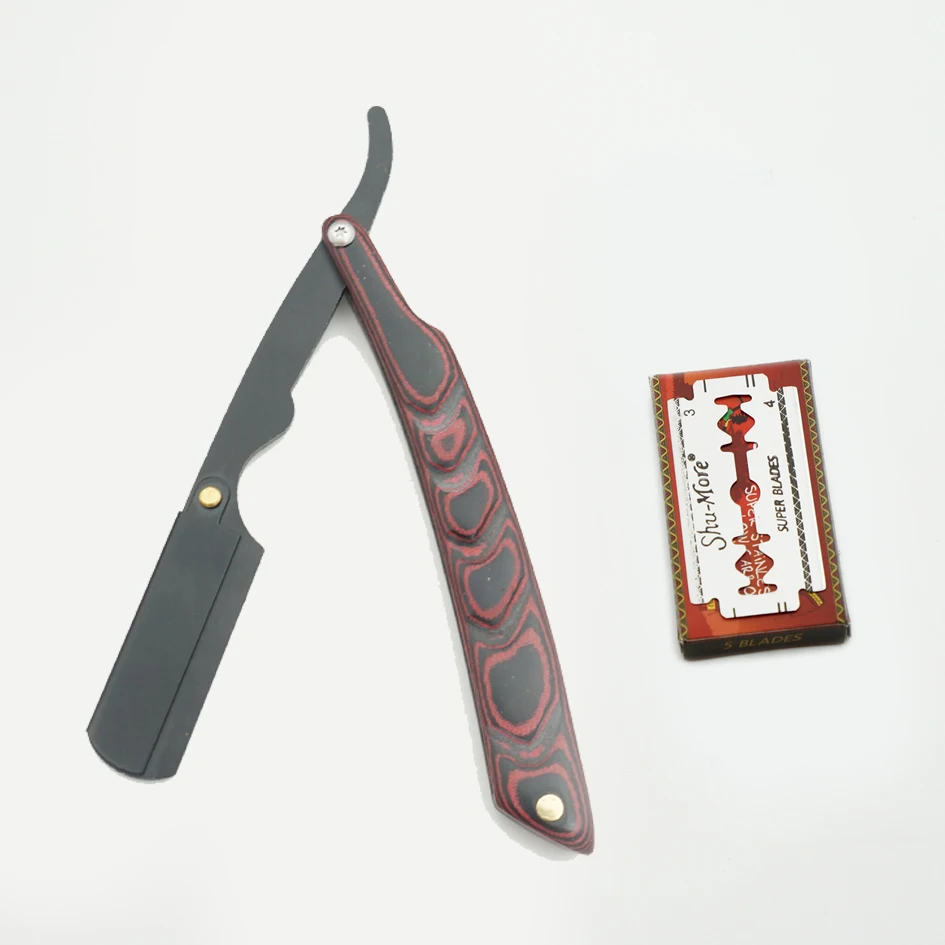 razor Новая ручная бритва, Мужская бритва для бритья, профессиональная Бритва для стрижки волос, Сменное лезвие с деревянной ручкой - Цвет: razor