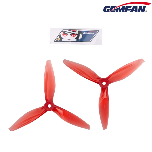 Gemfan Flash 5144 5.1x4.4x3 3-blade Red propeller