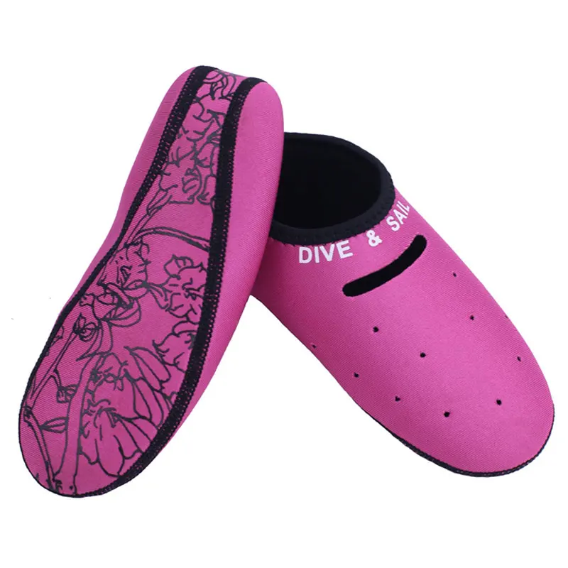 Гидрокостюмы 2015 Новый Премиум неопрен 3 мм плавать носки ботинки черный и розовый