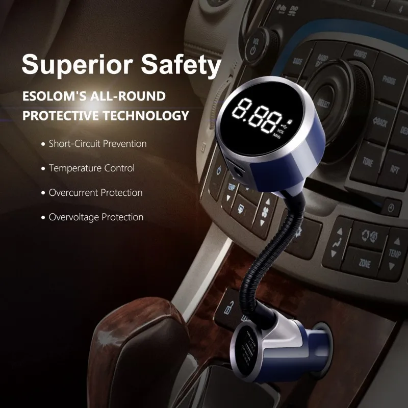 Автомобильный комплект громкой связи с Bluetooth беспроводной fm модулятор двумя usb