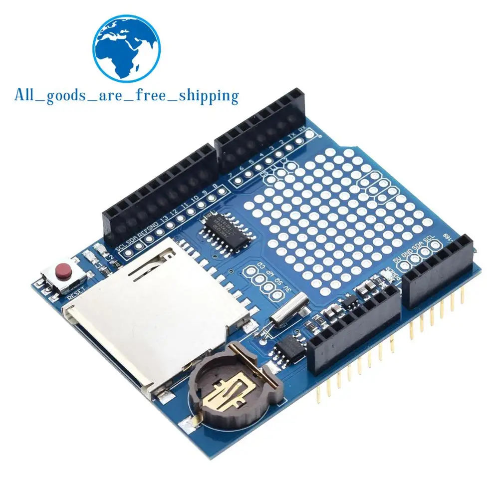 Модуль регистрации данных TZT V1.0 для SD карты Arduino UNO|shield for arduino|shield arduino unoshield uno |