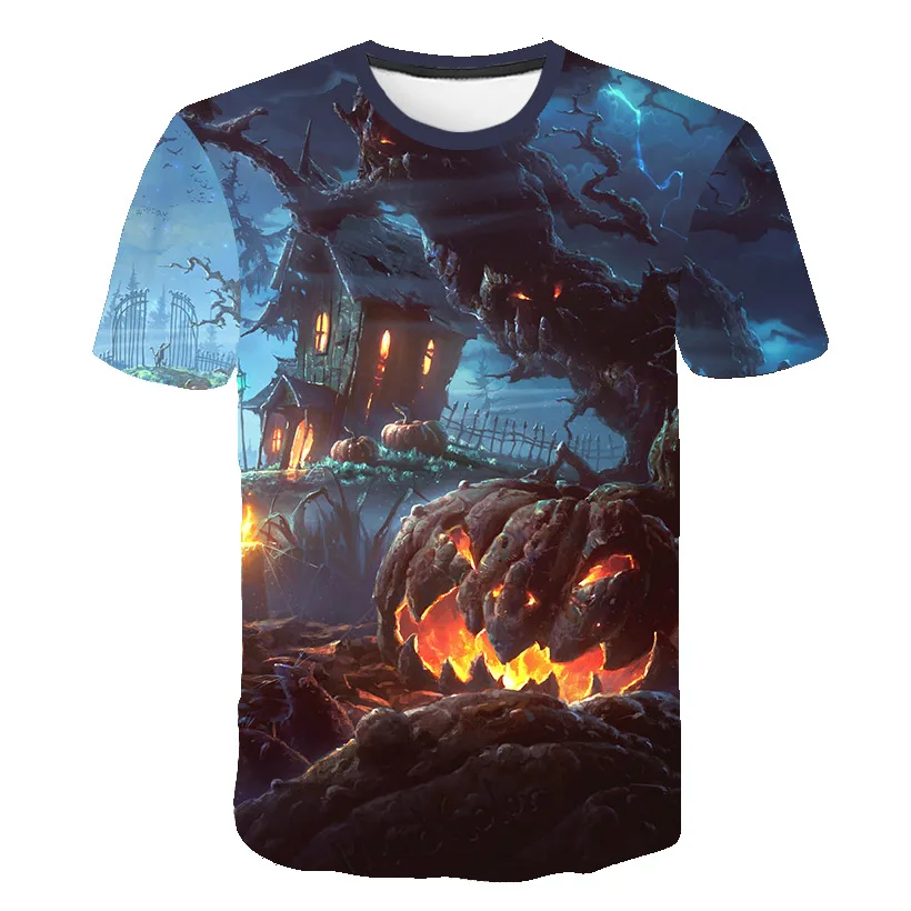 Cosmos Хэллоуин Gala Ghost Hands фонарь-тыква 3D печать футболка Повседневная Хип Хоп