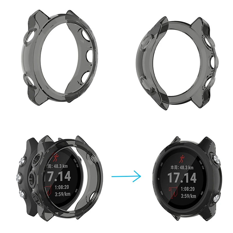 Защитный чехол для Garmin Forerunner 245/245 аксессуары для музыкальных часов ТПУ чехол анти-шок прозрачный тонкий дизайн прозрачный корпус